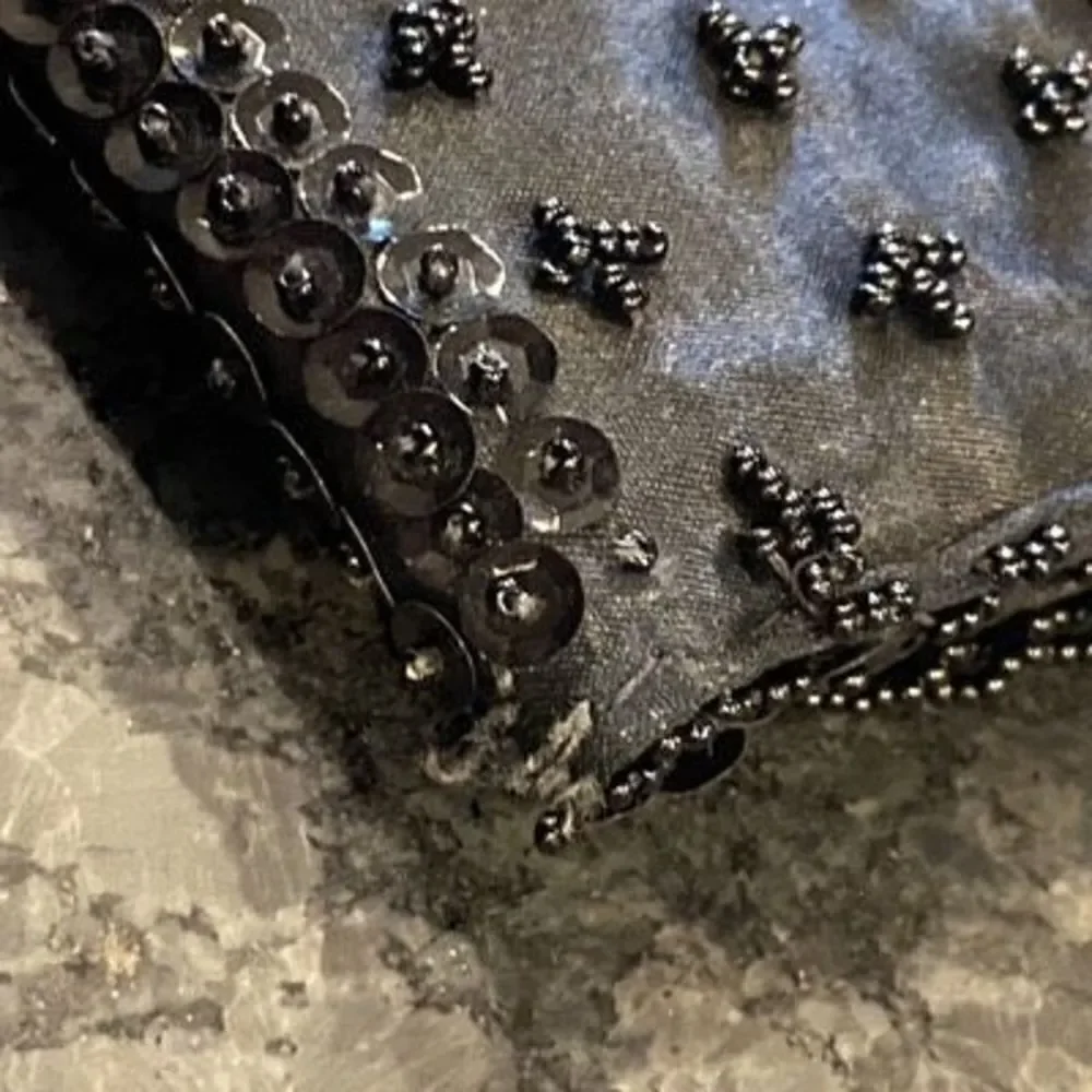 Black Beaded Evening Bag Clutch Coin Purse Hong Kong